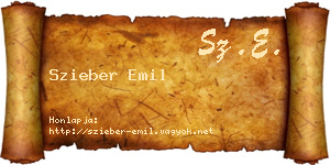 Szieber Emil névjegykártya